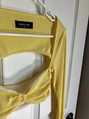 WHITE FOX Long-Sleeve (Crop) Size XS